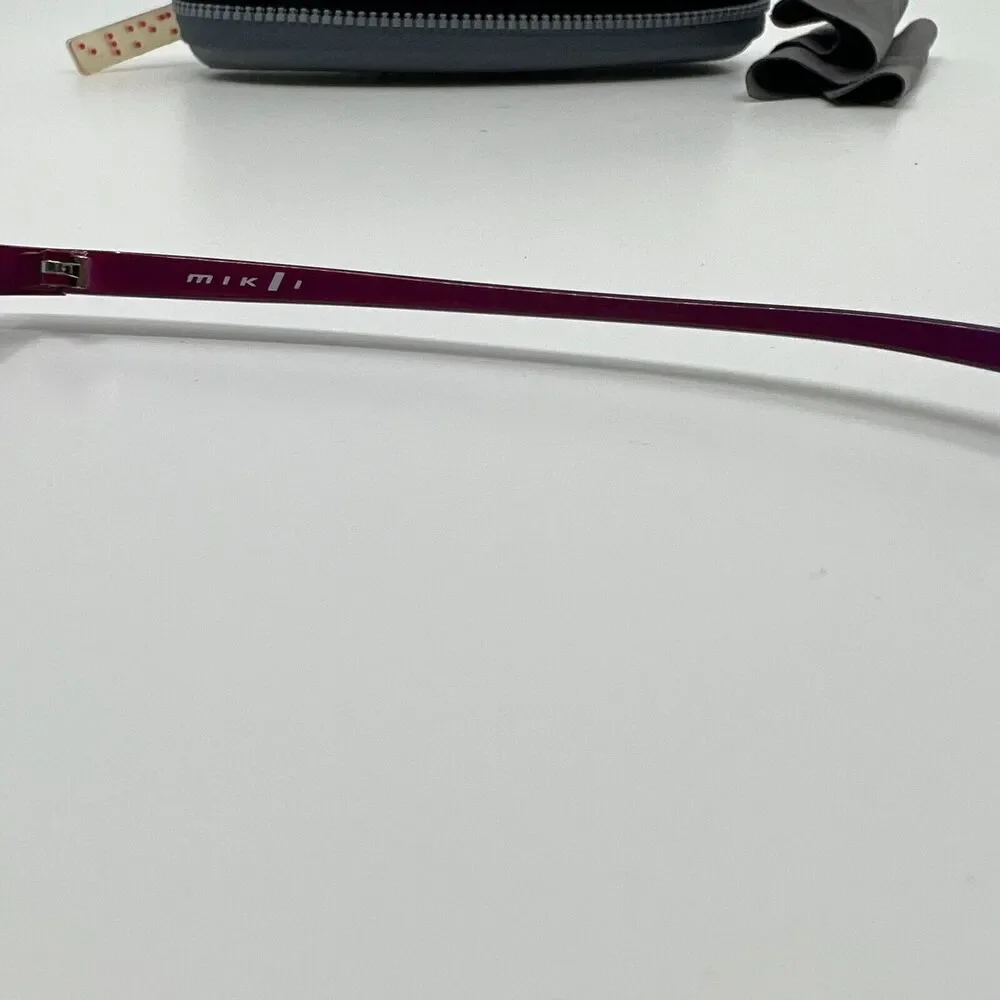 MIKLI M0626‎ Eyeglasses Half Rimless Frame Purple 52-17-134 H6410